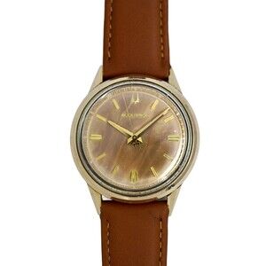 Accutron Men's 1970 Tuning Fork 10k Gold Filled 34mm Vintage Wrist Watch Patina